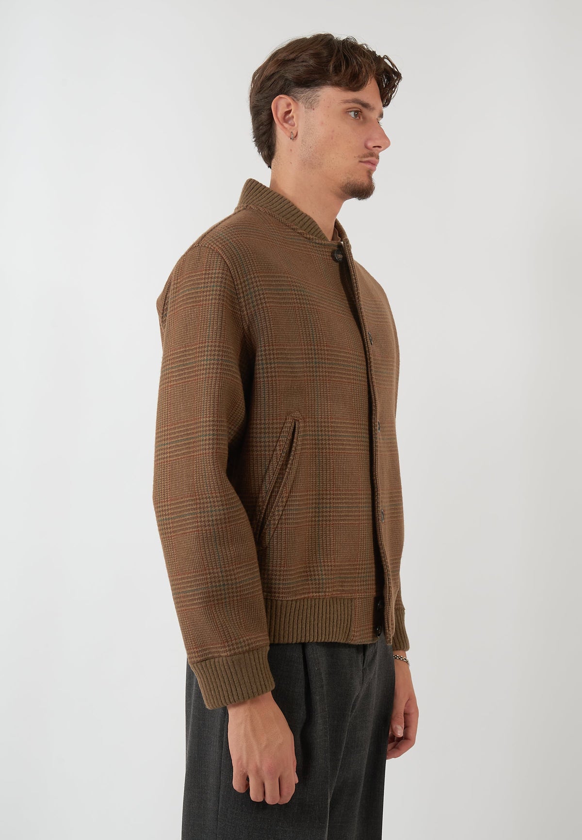 BOMBER CHECK MARRONE