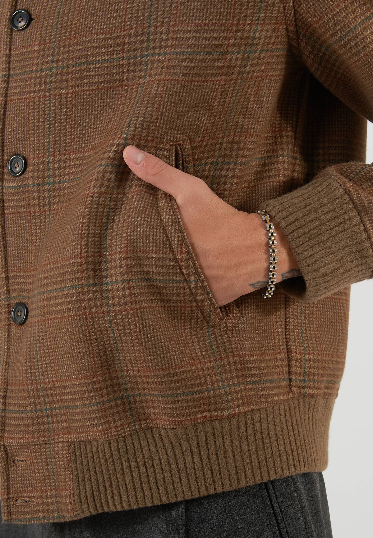 BOMBER CHECK MARRONE