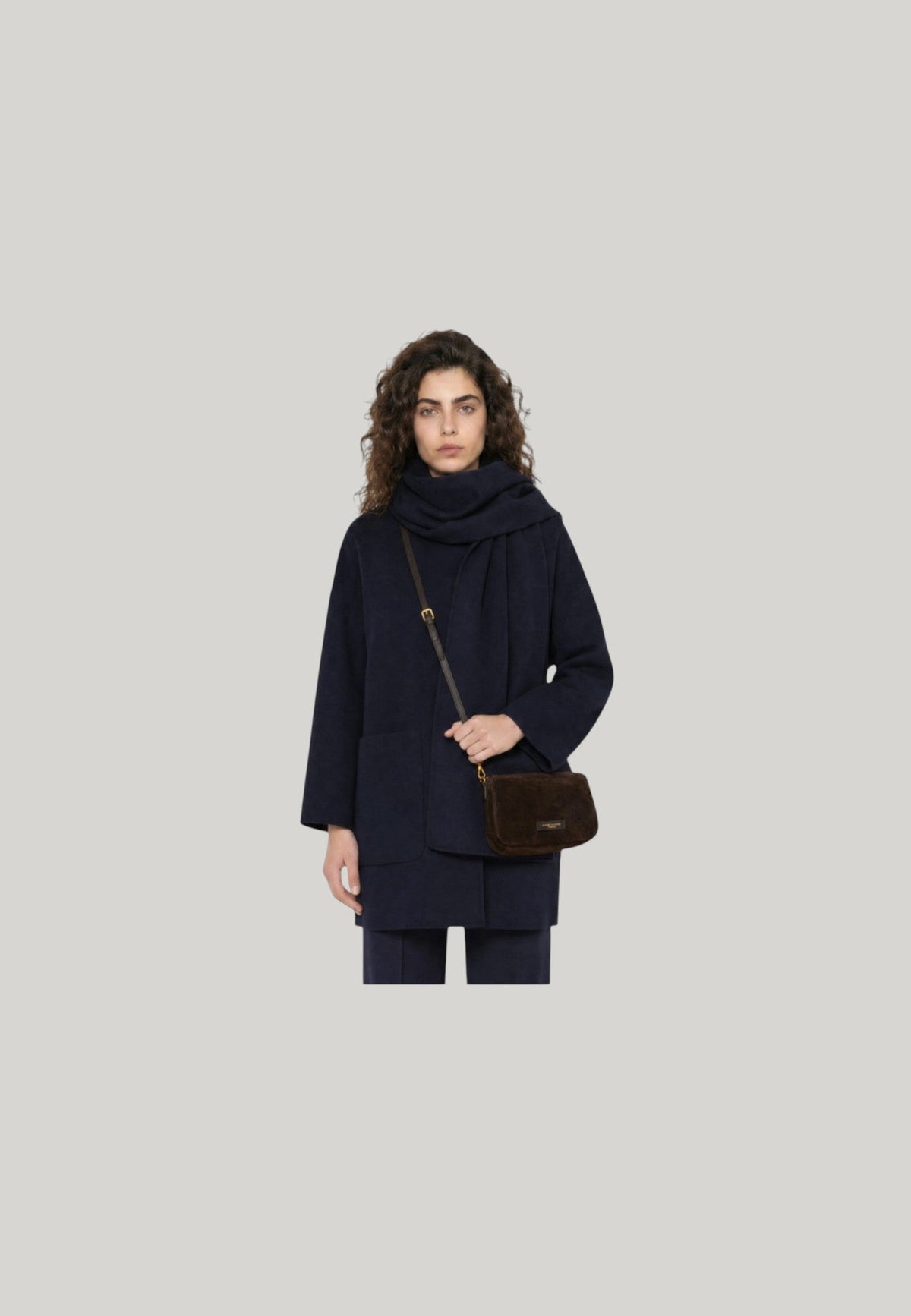 POCHETTE NORA POUCH MARRONE