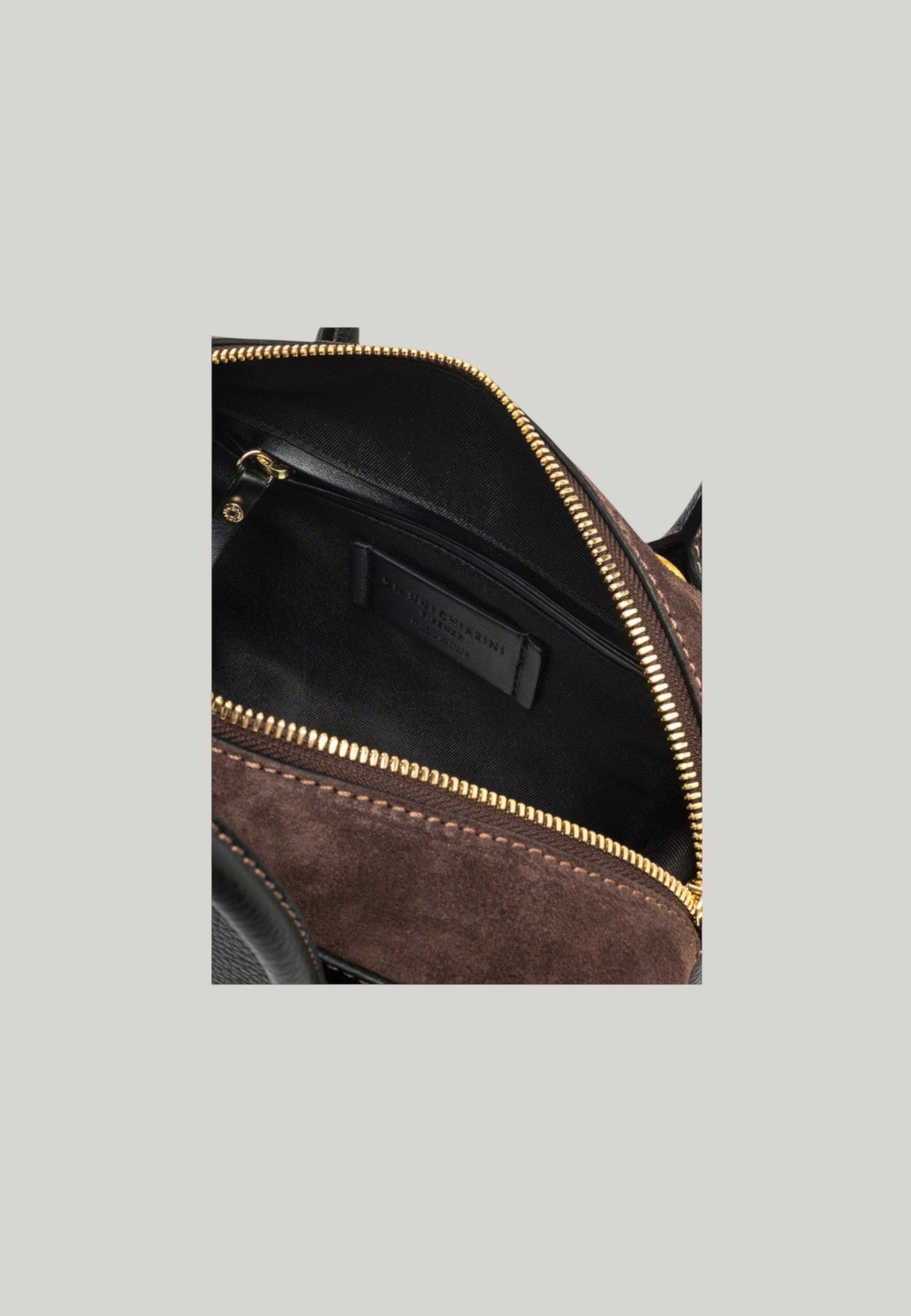 BORSA BAULETTO GEMMA NERA E MARRONE