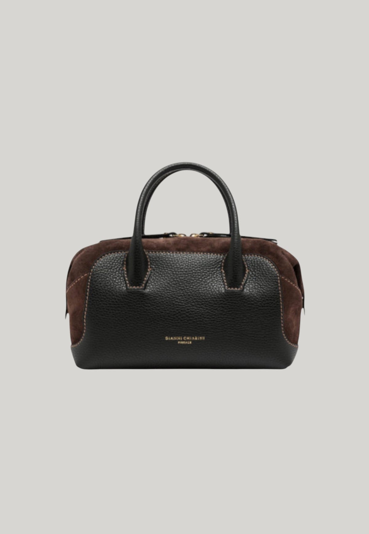 BORSA BAULETTO GEMMA NERA E MARRONE