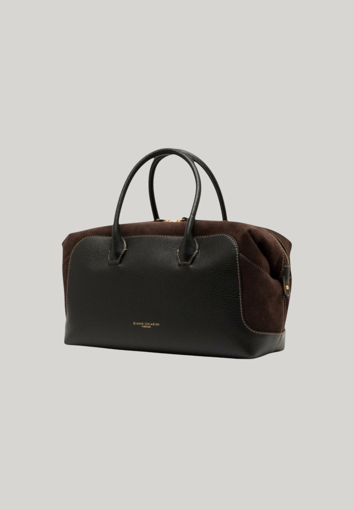 BORSA BAULETTO GEMMA LARGE NERA E MARRONE