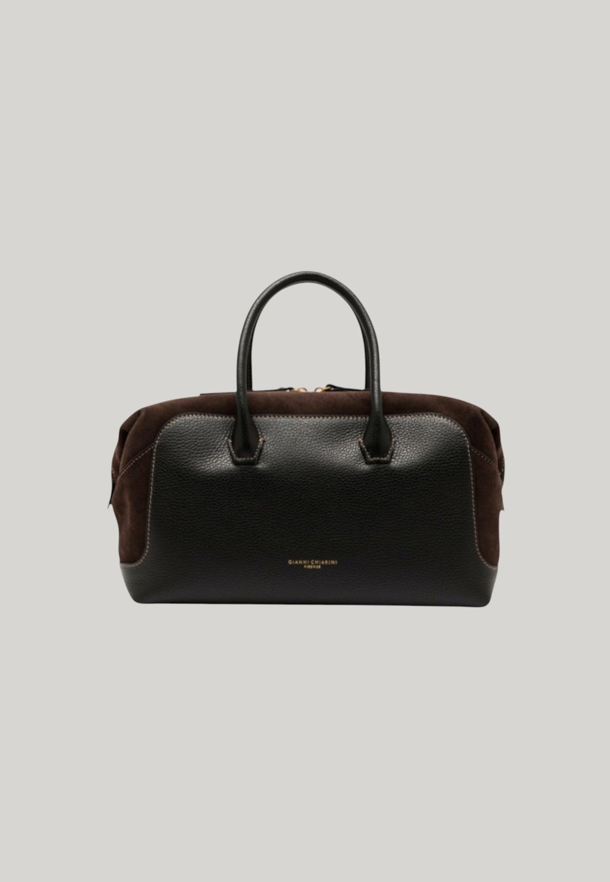 BORSA BAULETTO GEMMA LARGE NERA E MARRONE