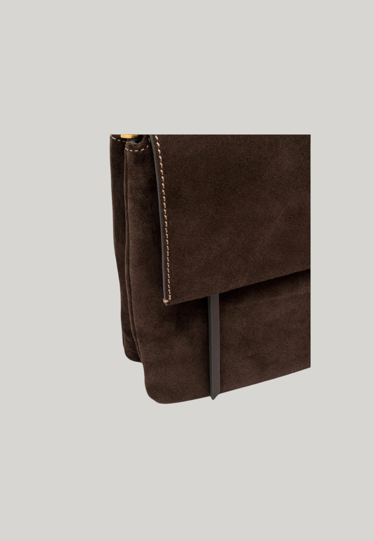 BORSA A TRACOLLA THREE MID MARRONE