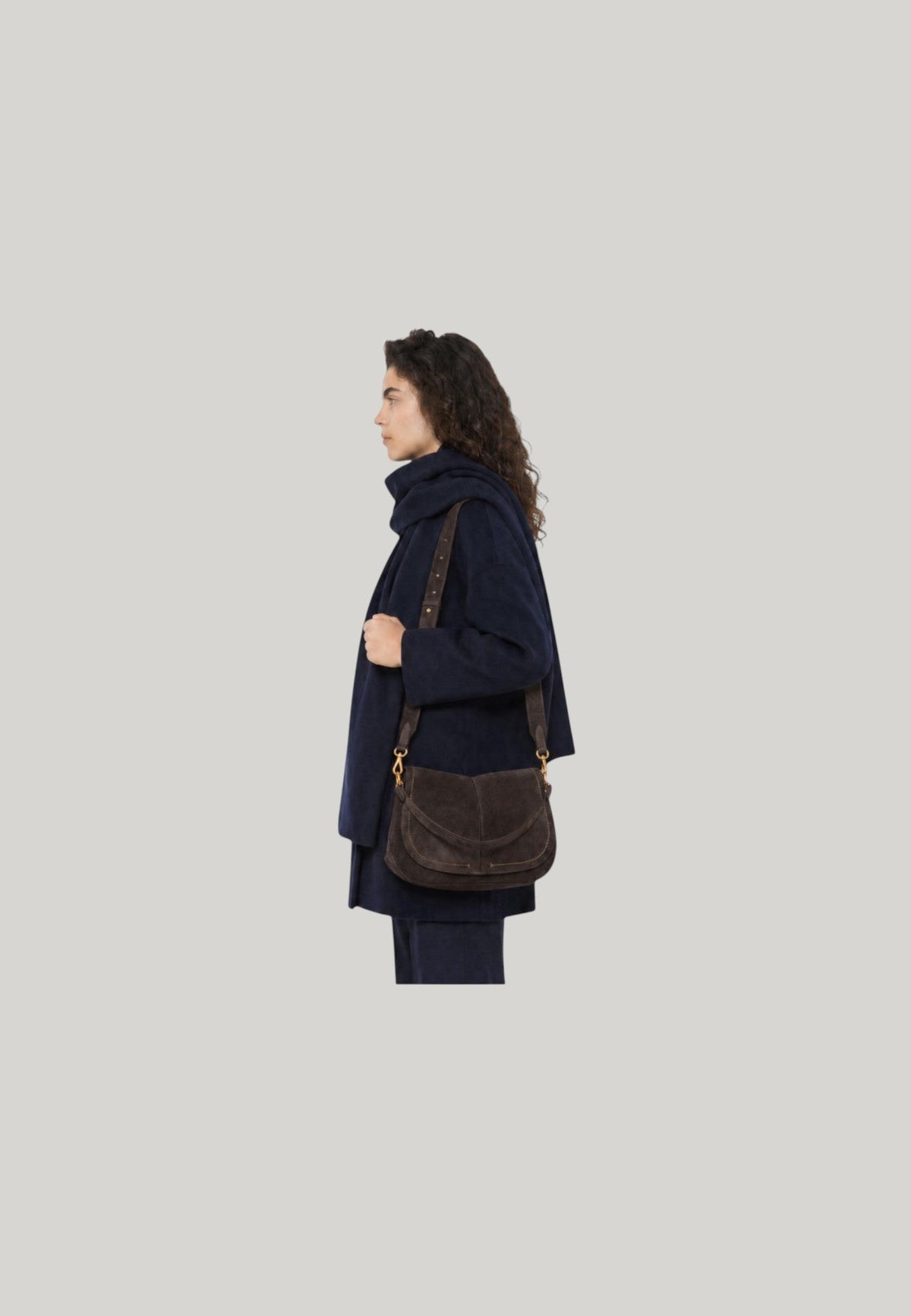BORSA A MANO HELENA ROUND BIG MARRONE