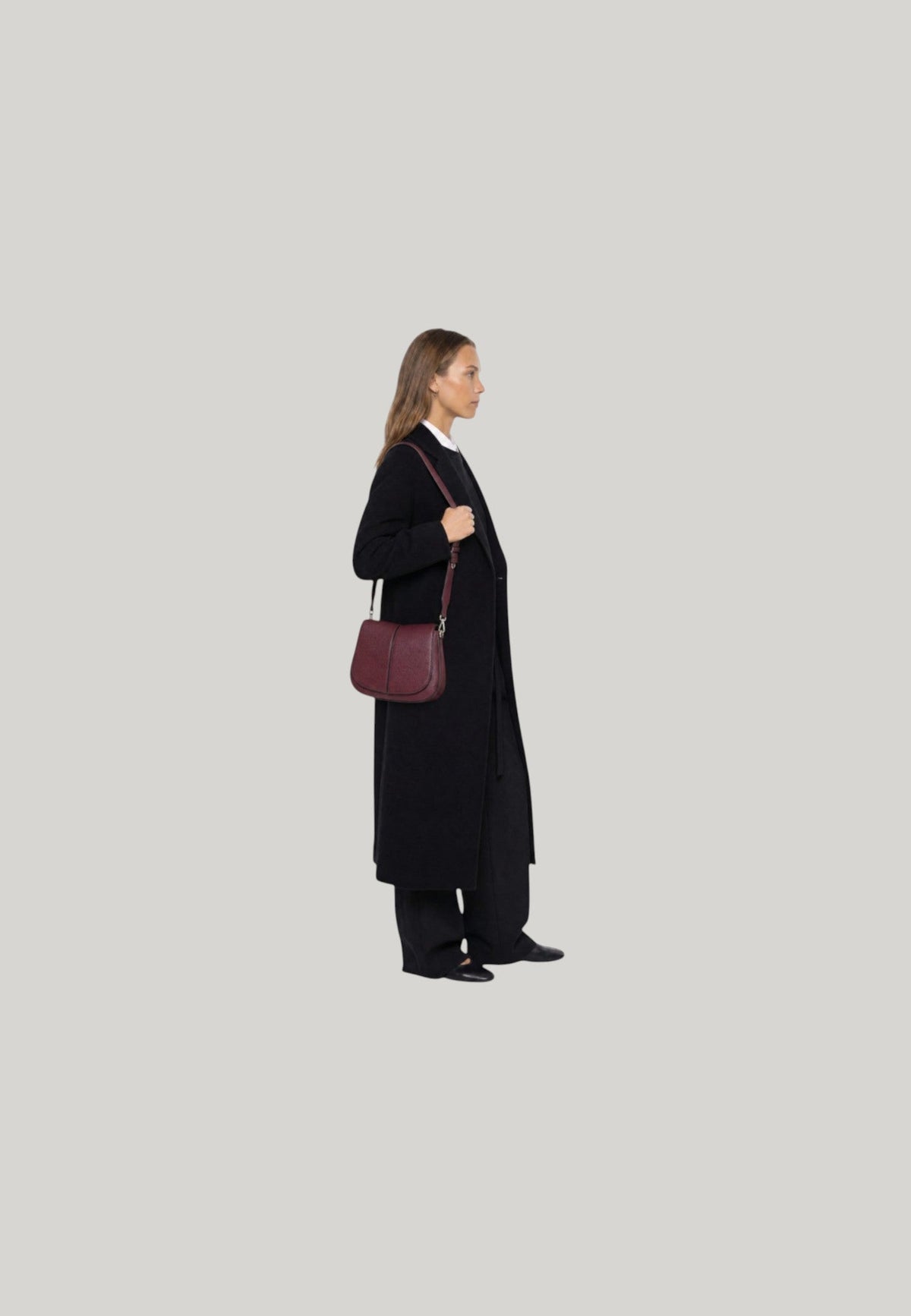 BORSA A MANO HELENA ROUND BORDEAUX