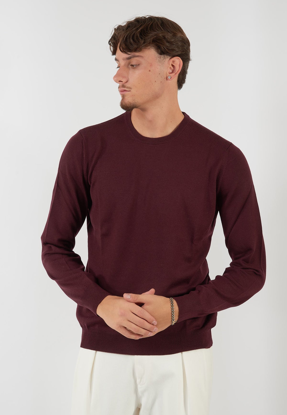MAGLIA PARICOLLO BORDEAUX