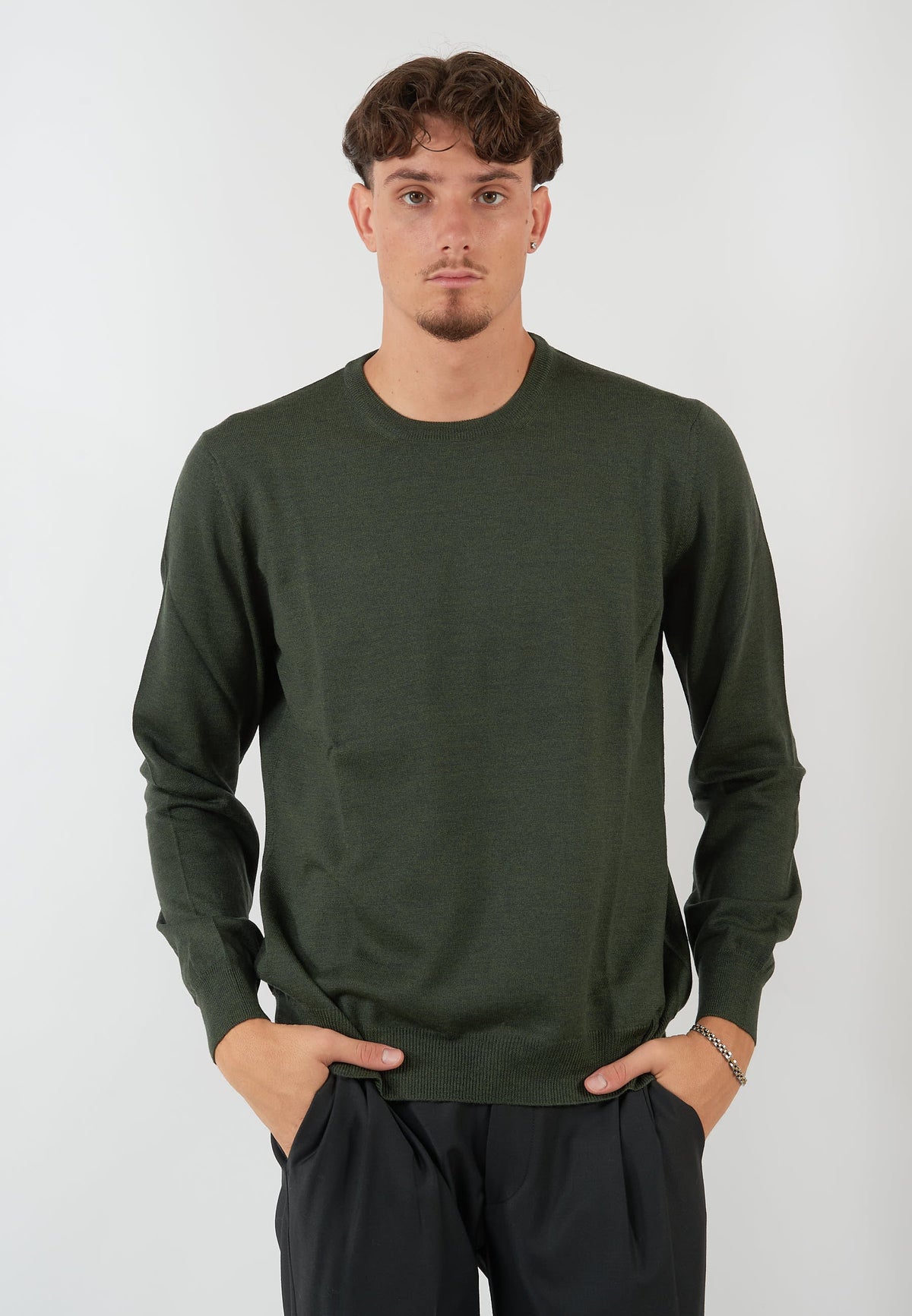 MAGLIA PARICOLLO VERDE BOSCO