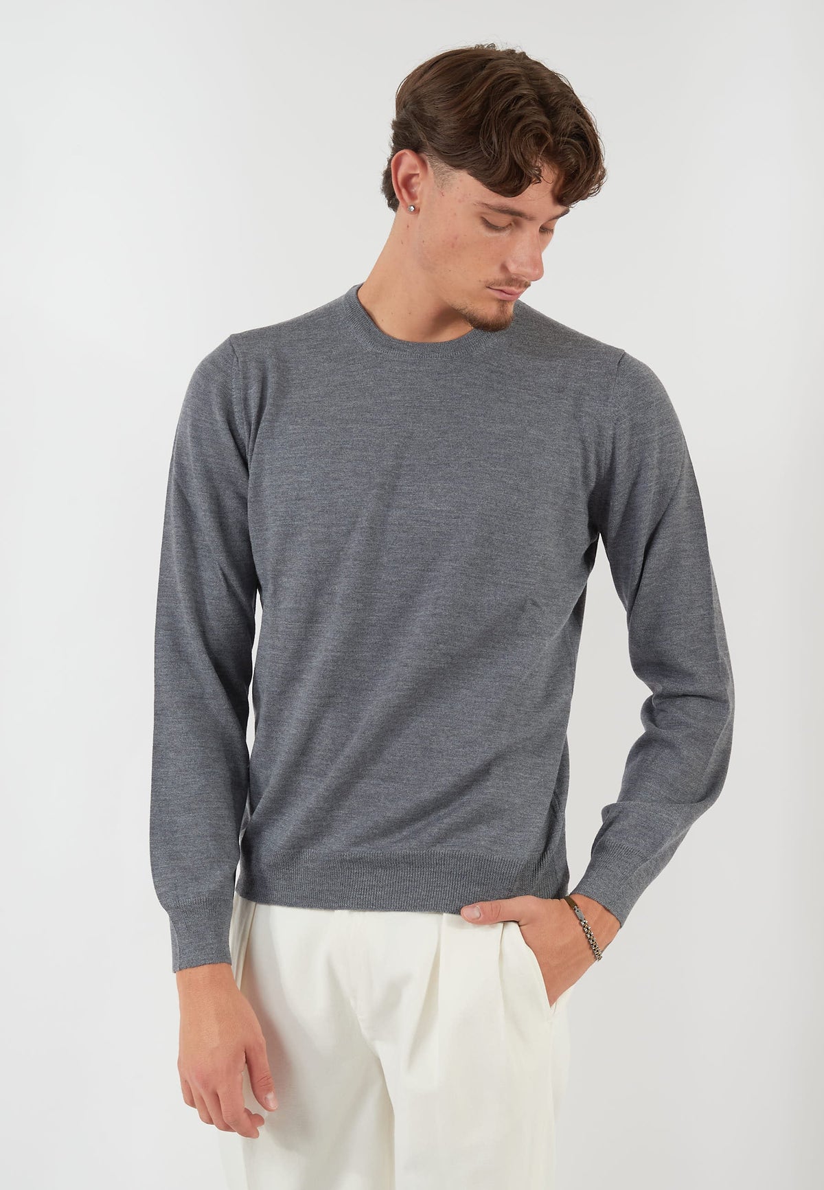 MAGLIA PARICOLLO GRIGIO