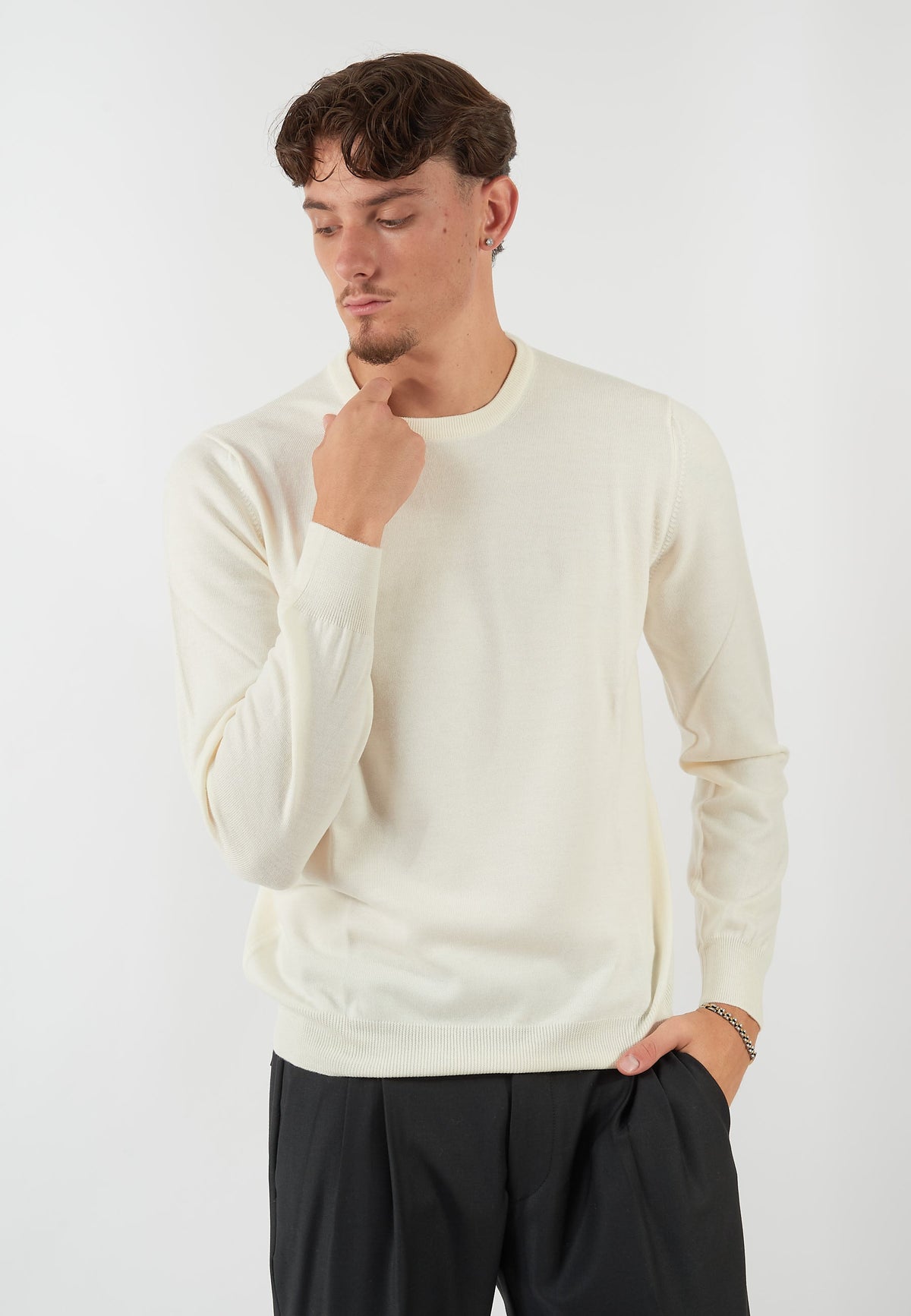 MAGLIA PARICOLLO PANNA