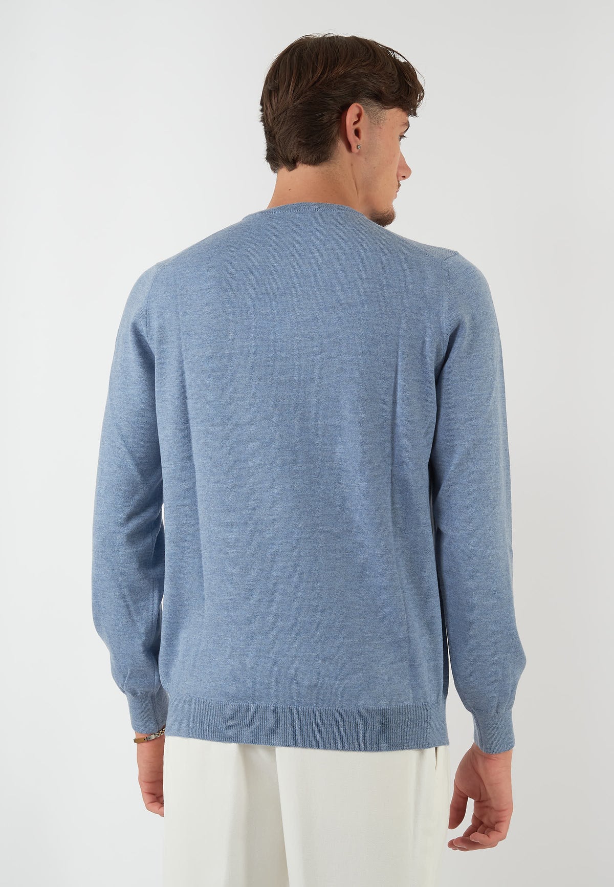 MAGLIA PARICOLLO AZZURRO POLVERE