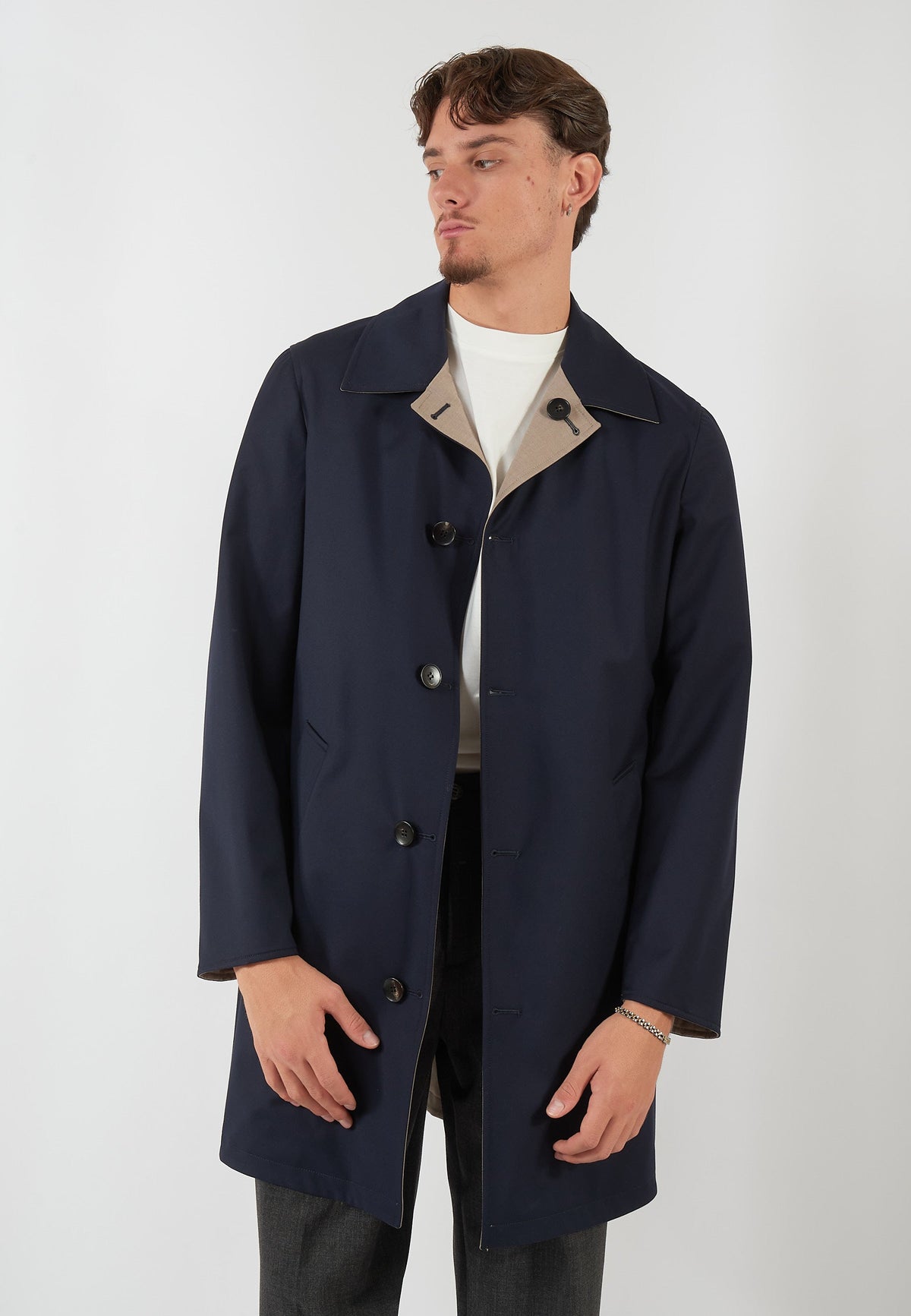 TRENCH SOPRABITO BLU