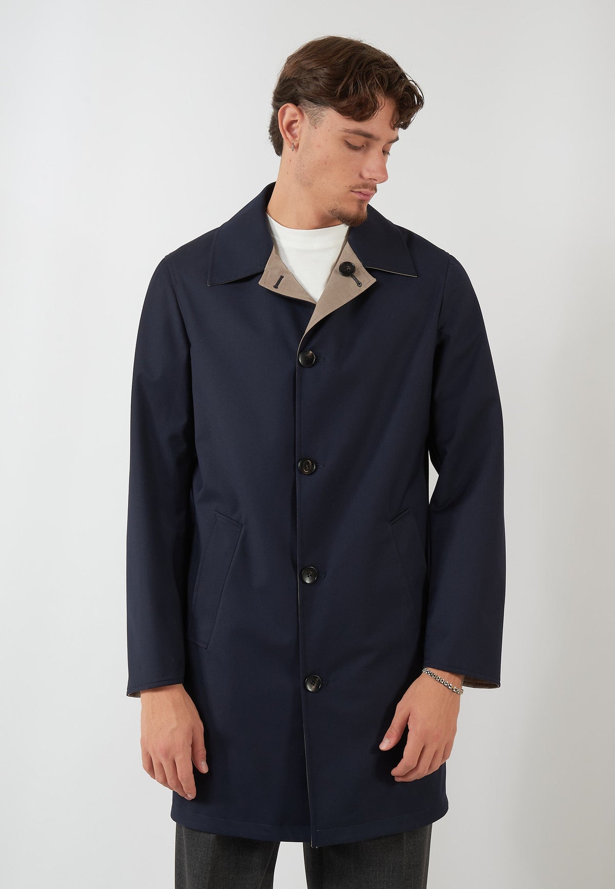 TRENCH SOPRABITO BLU