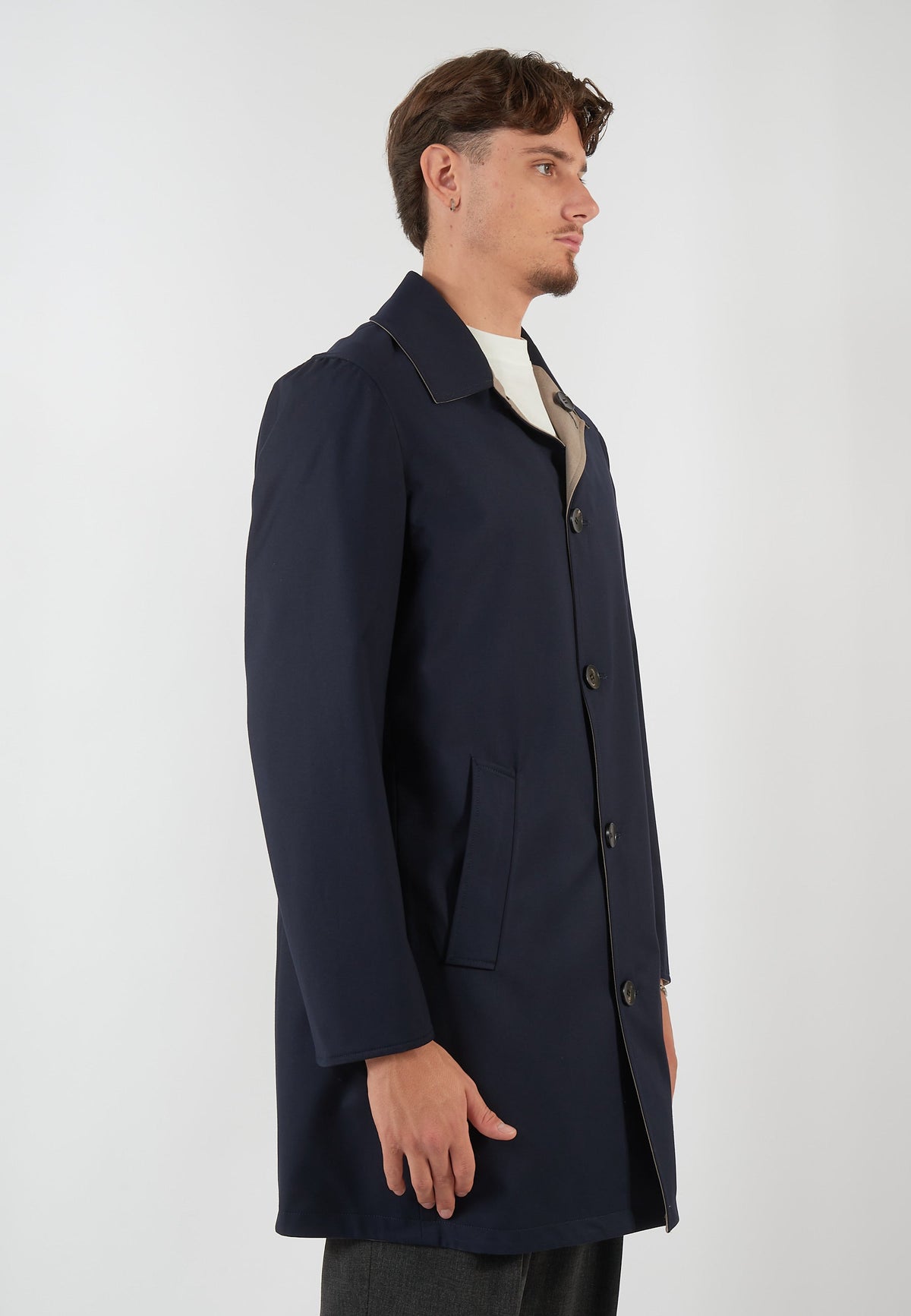 TRENCH SOPRABITO BLU
