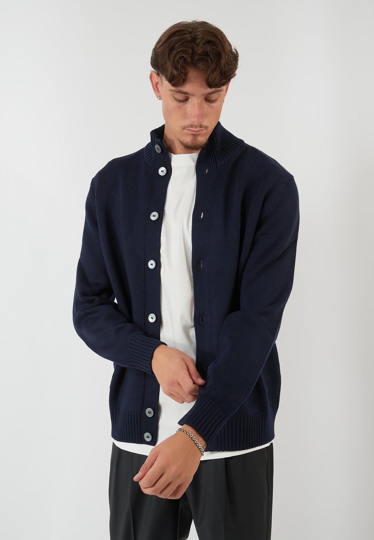 CARDIGAN COREANO BLU