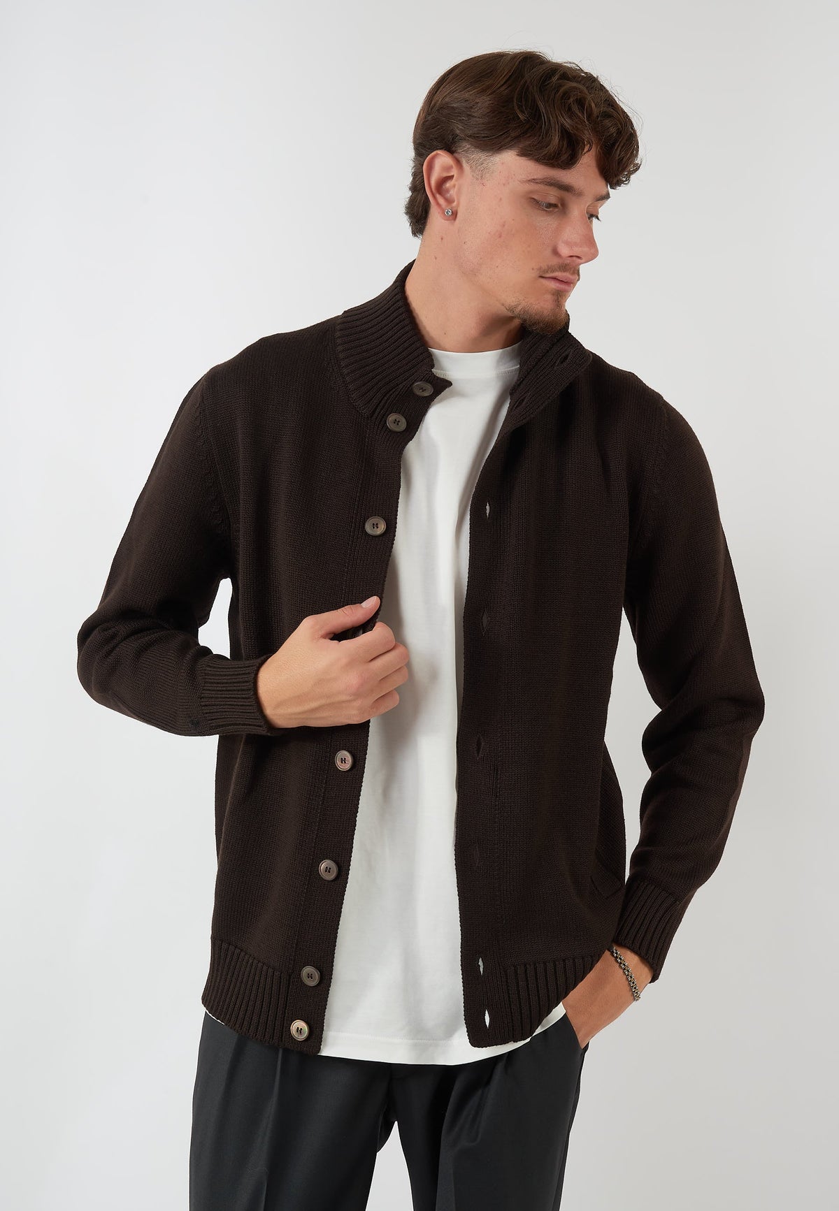 CARDIGAN COREANO MARRONE