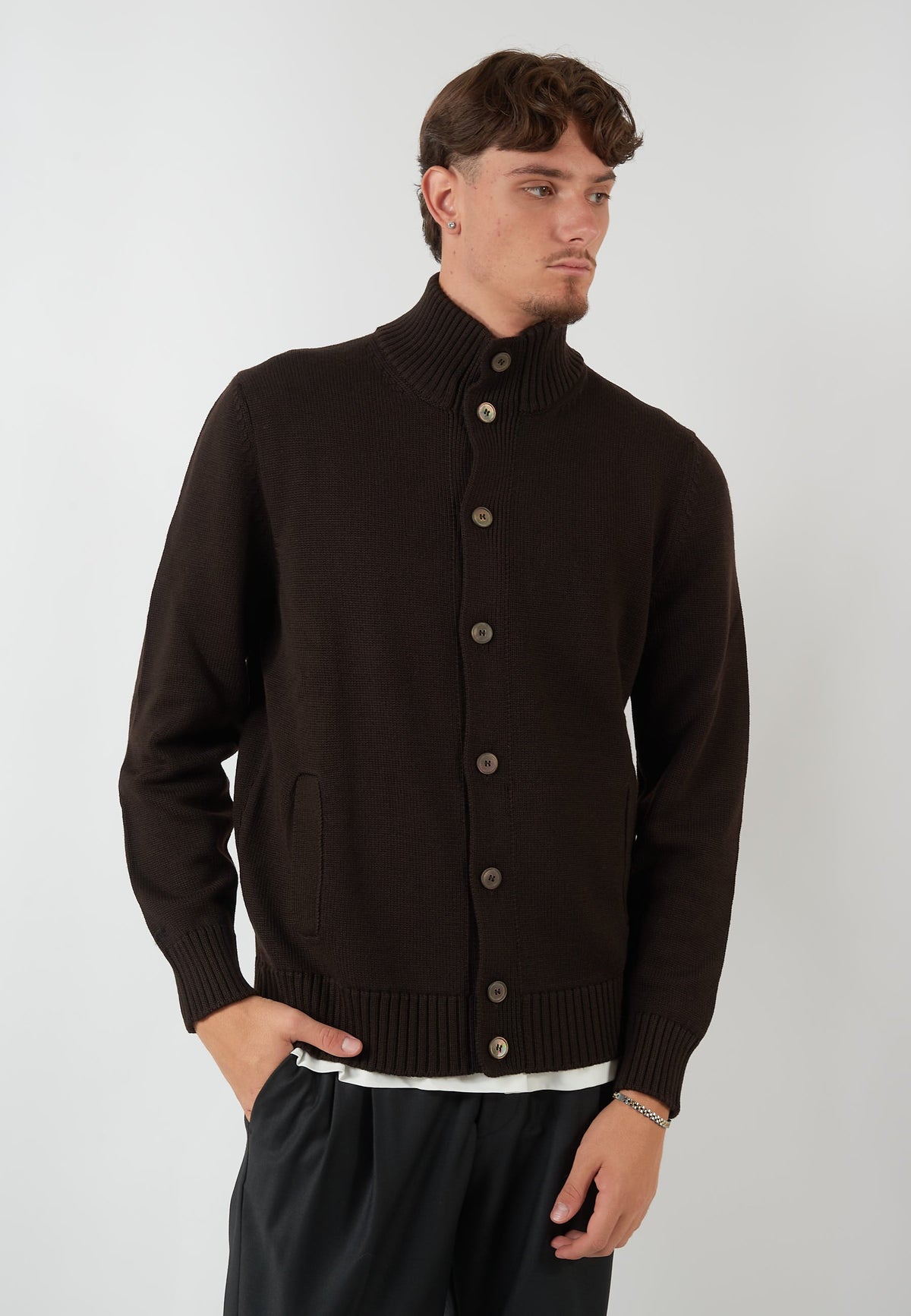 CARDIGAN COREANO MARRONE