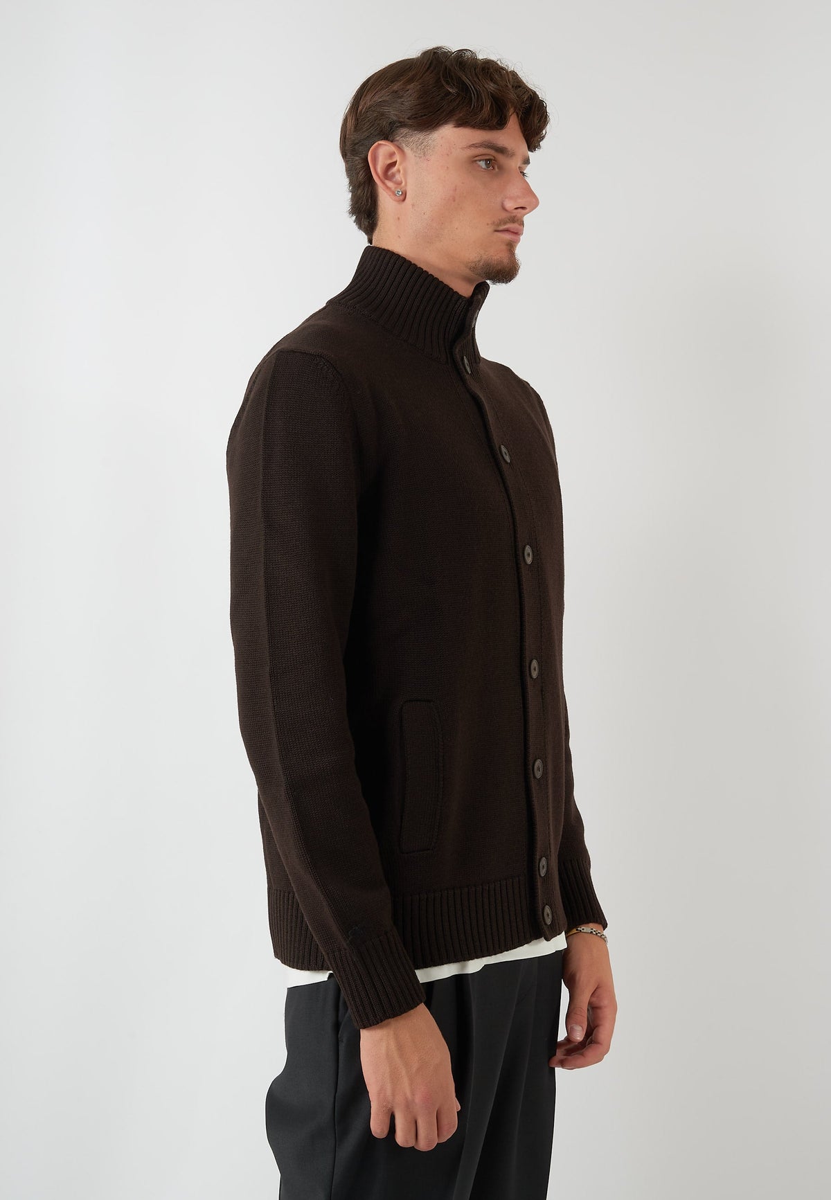 CARDIGAN COREANO MARRONE