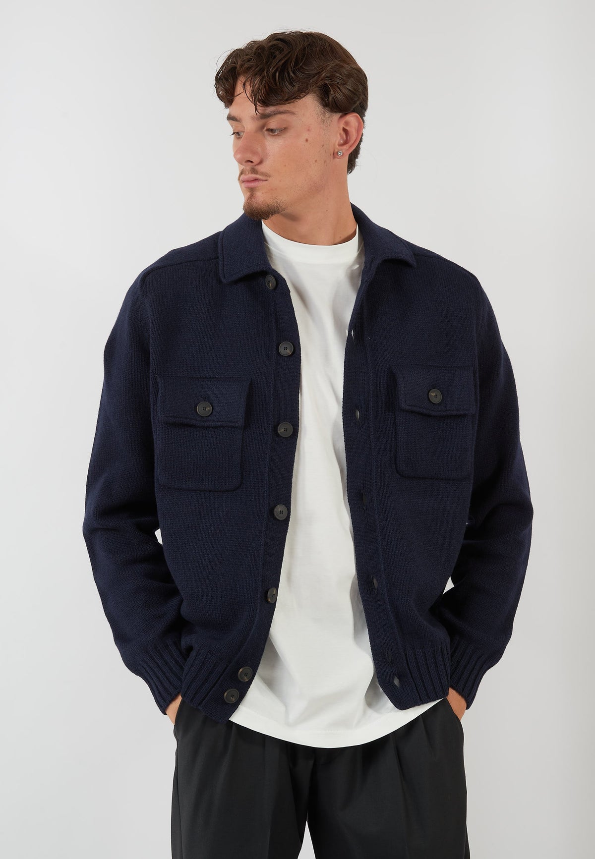 GIACCA IN MAGLIA BLU