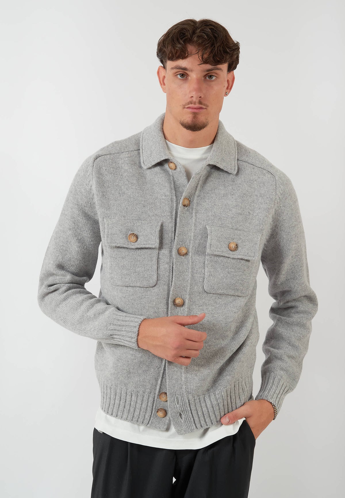 GIACCA IN MAGLIA GRIGIA
