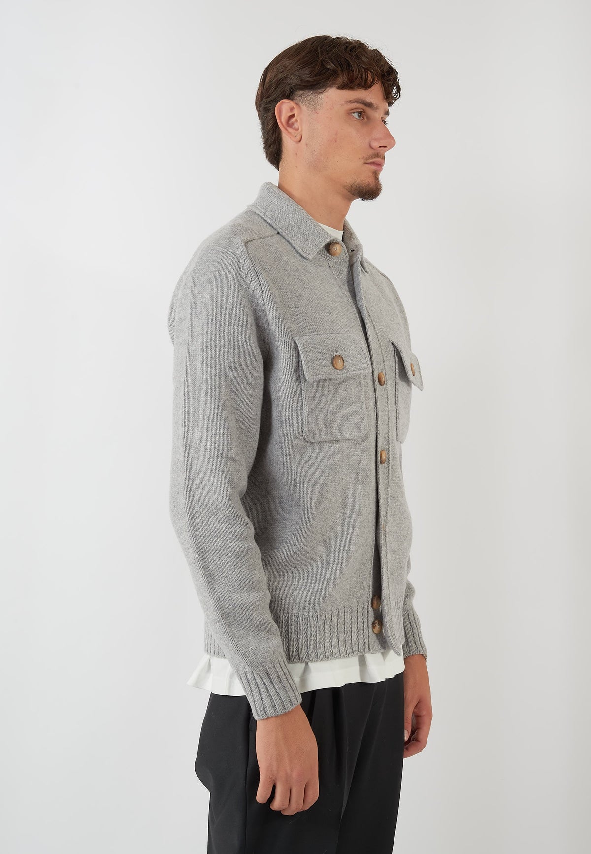 GIACCA IN MAGLIA GRIGIA