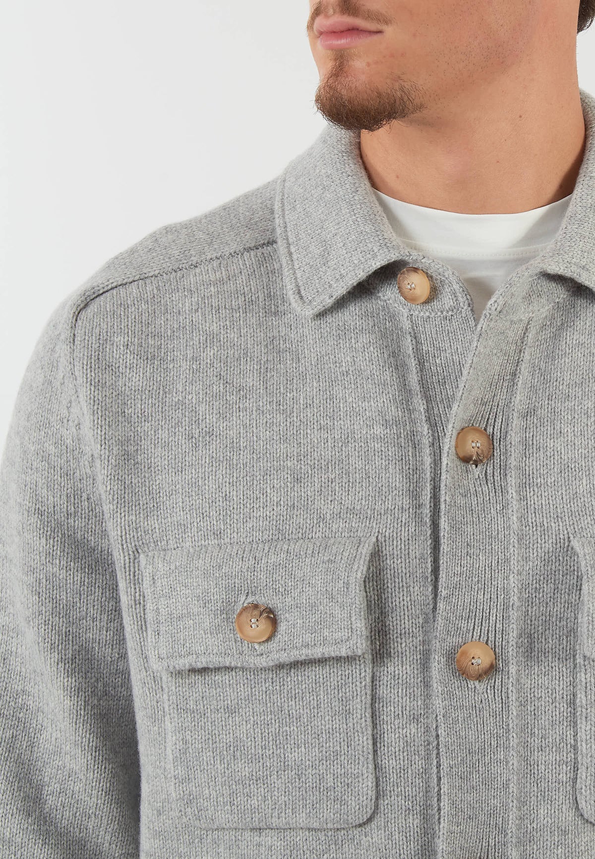 GIACCA IN MAGLIA GRIGIA