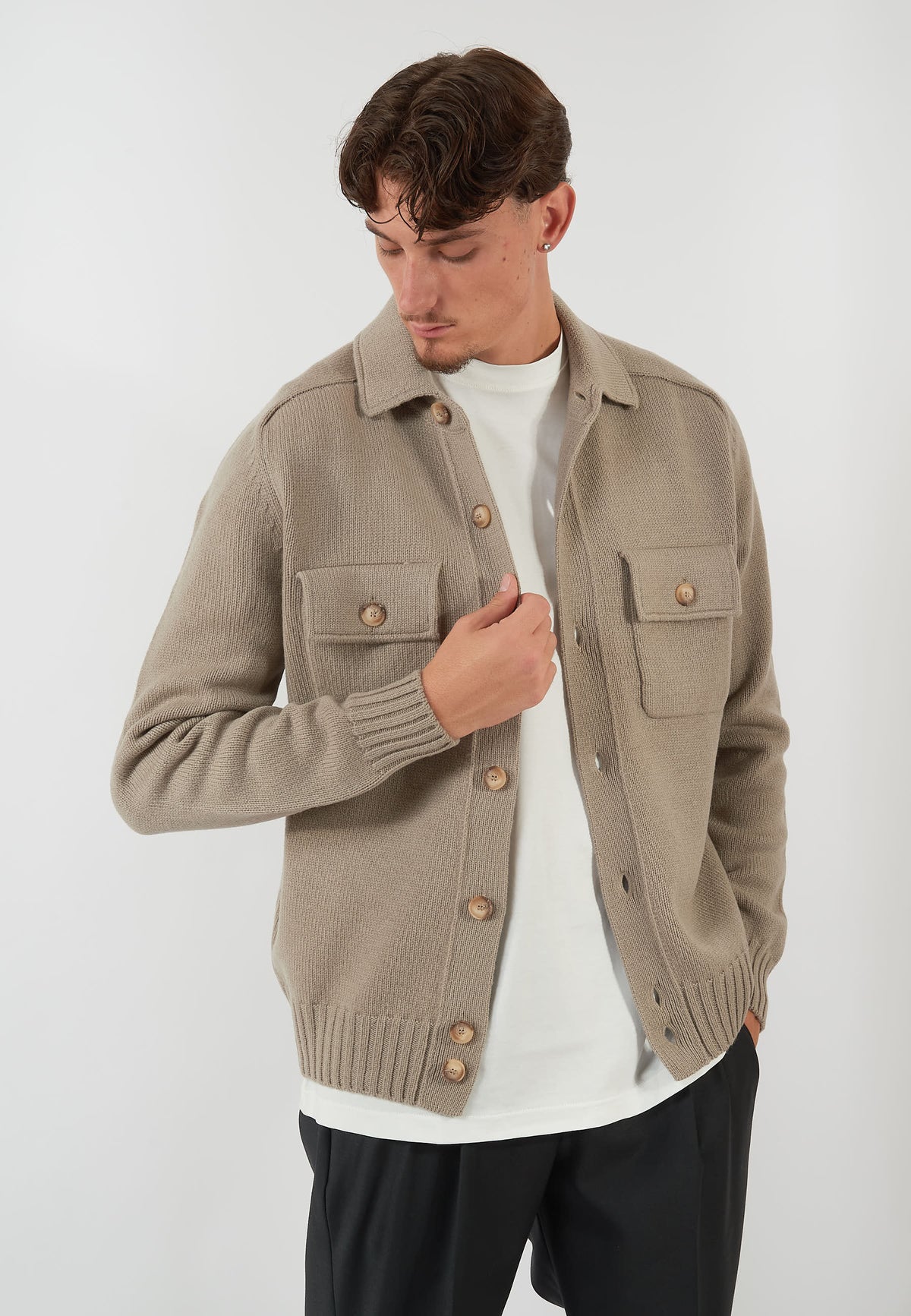 GIACCA IN MAGLIA SABBIA