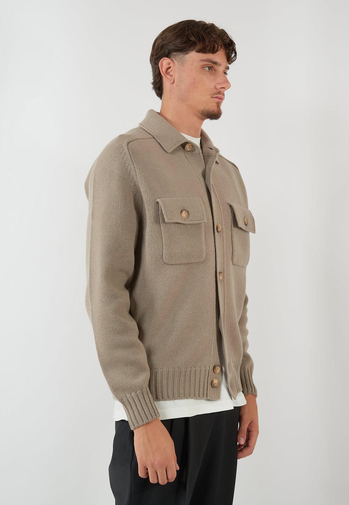 GIACCA IN MAGLIA SABBIA