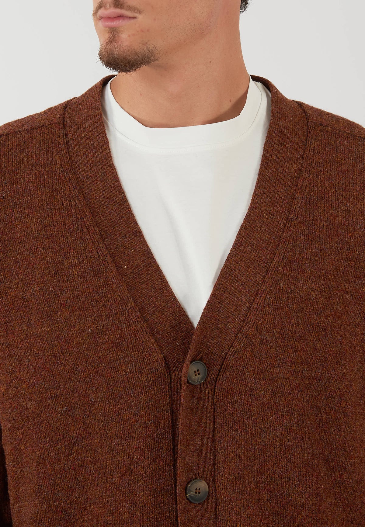 CARDIGAN MARRONE