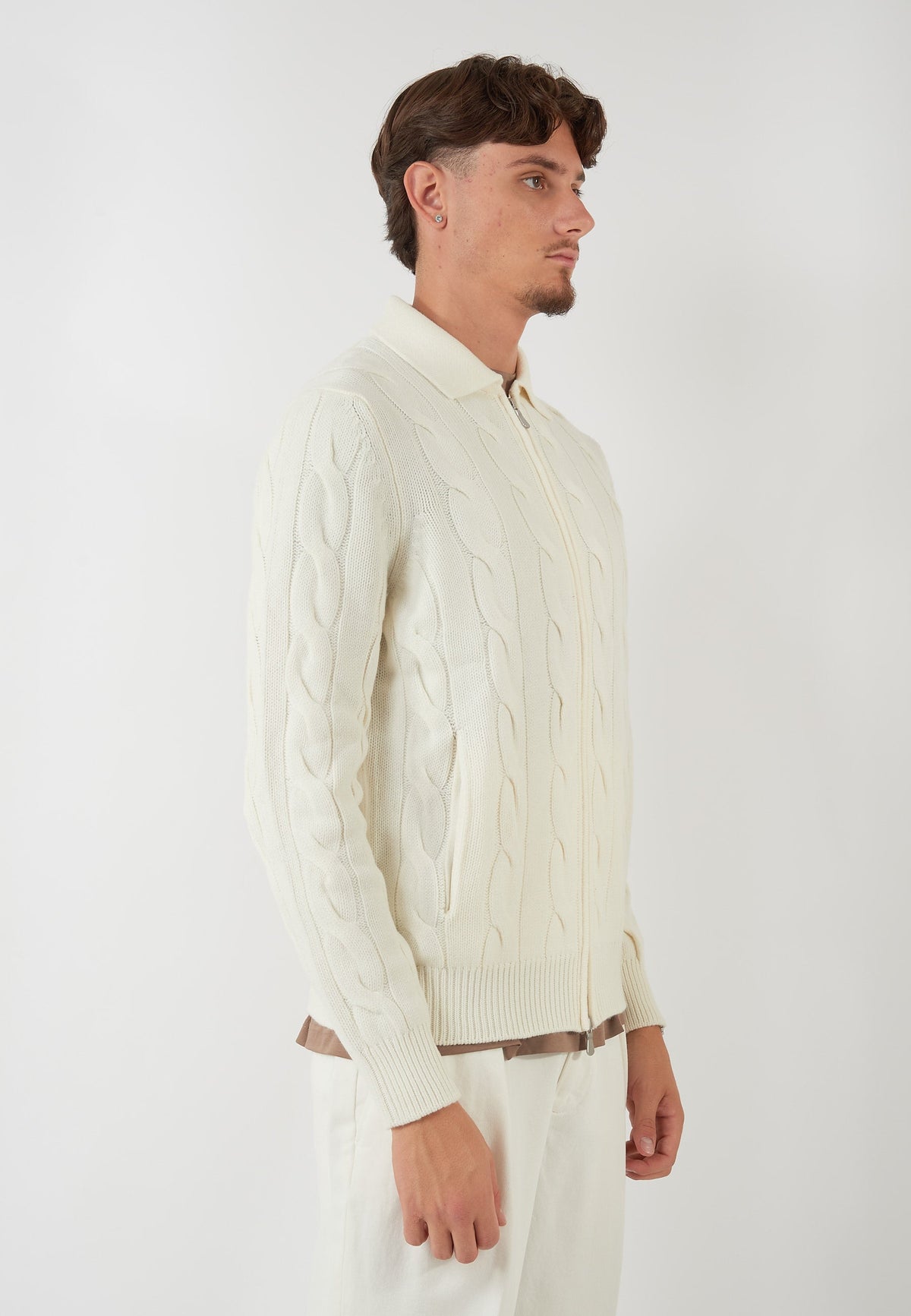 GIACCA IN MAGLIA PANNA