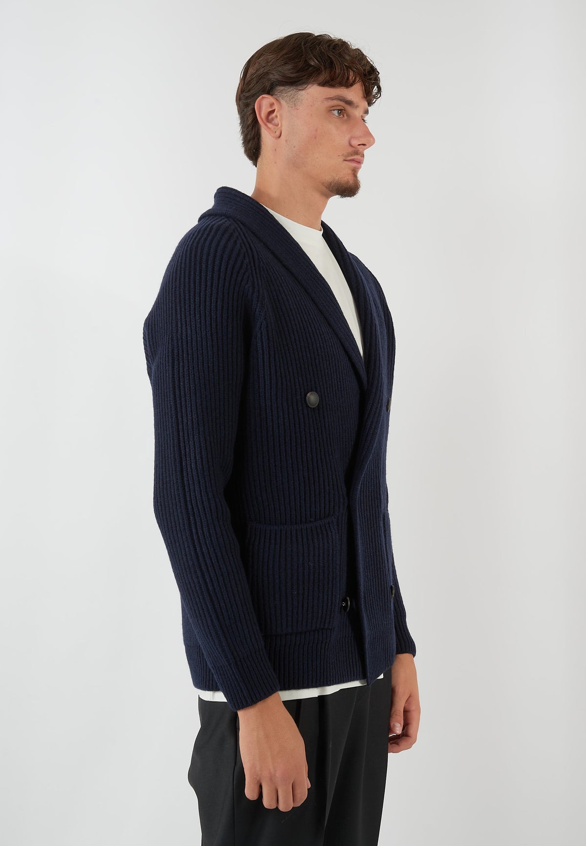 CARDIGAN DOPPIO PETTO BLU