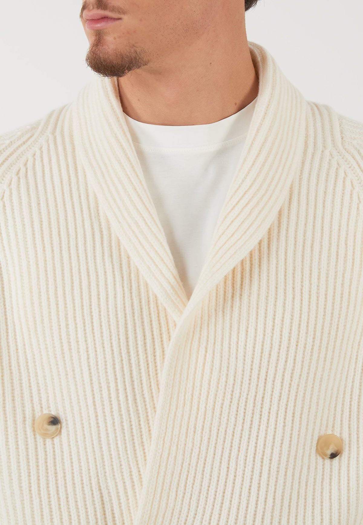 CARDIGAN DOPPIO PETTO LATTE