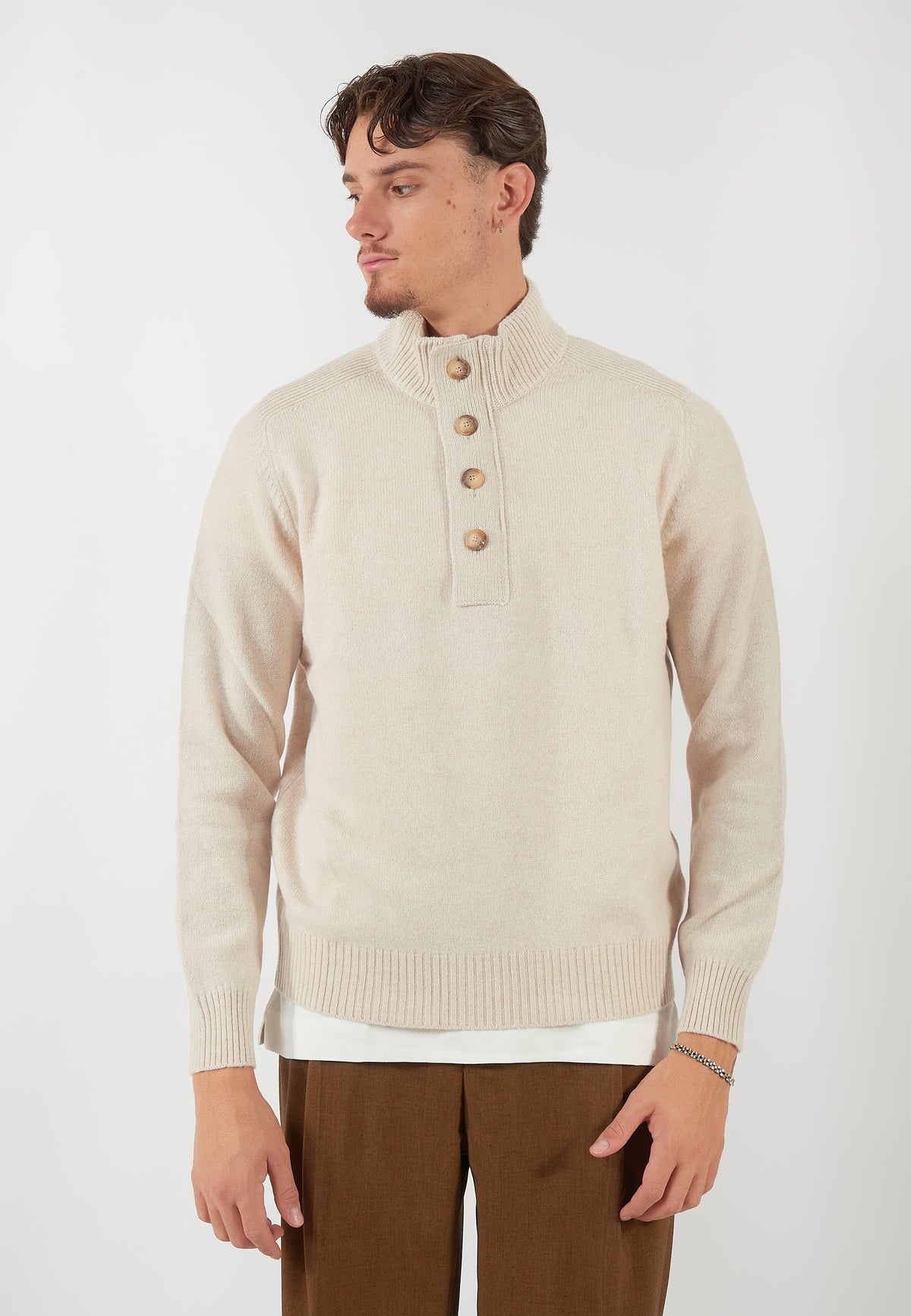 MAGLIA LUPO BEIGE