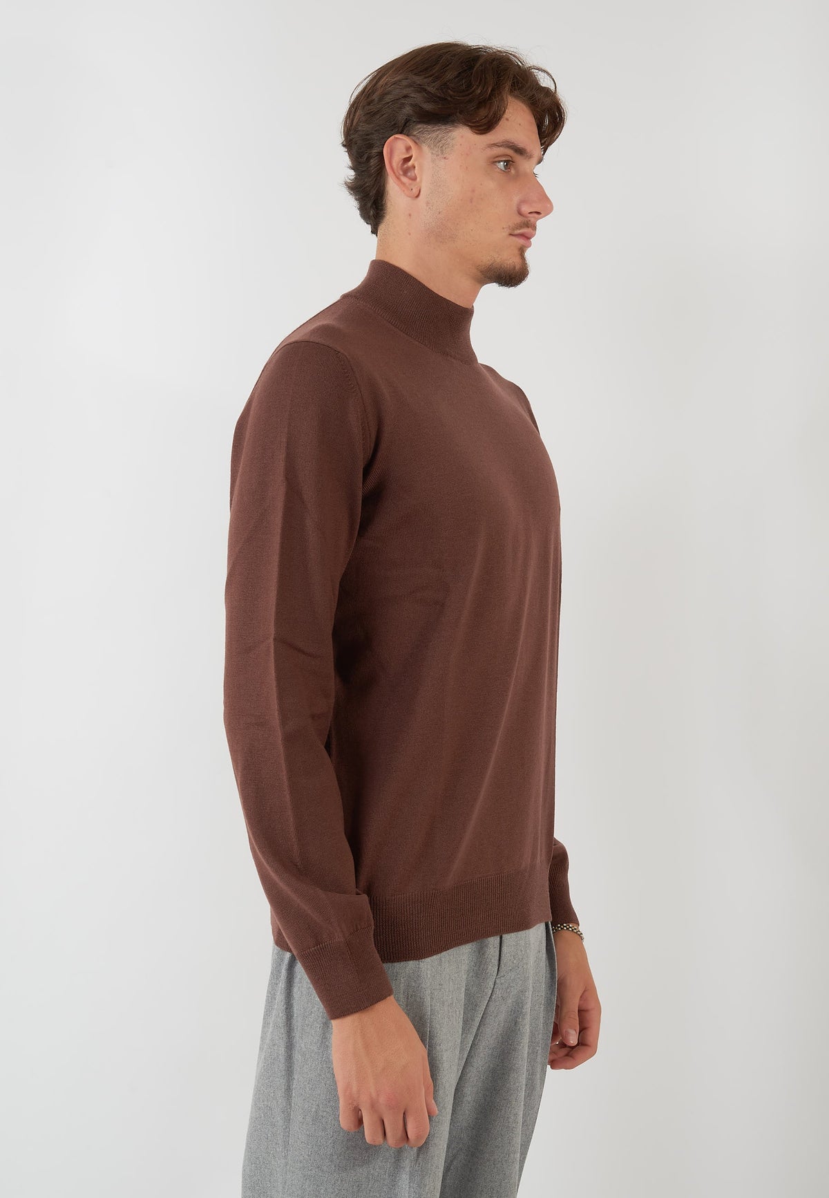 MAGLIA LUPO MARRONE