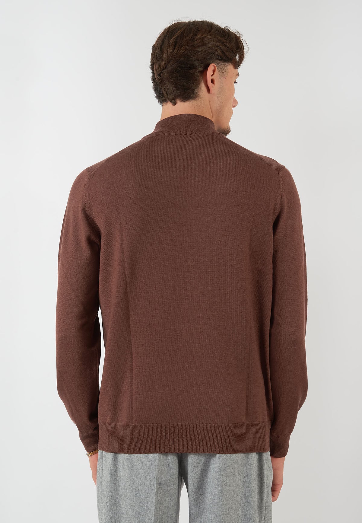 MAGLIA LUPO MARRONE