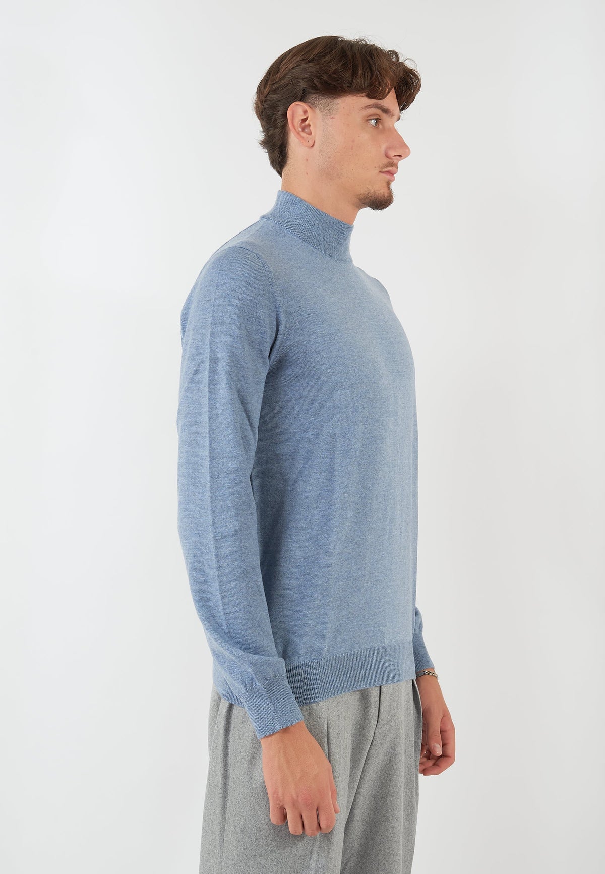 MAGLIA LUPO AZZURRO POLVERE