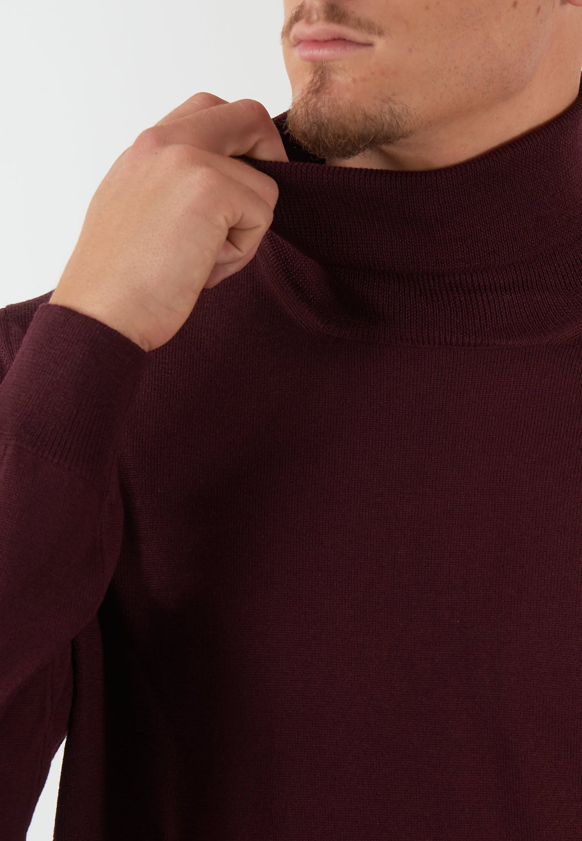 MAGLIA COLLO ALTO BORDEAUX