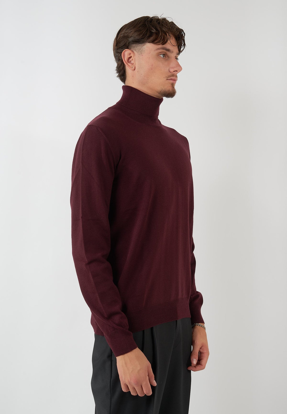 MAGLIA COLLO ALTO BORDEAUX