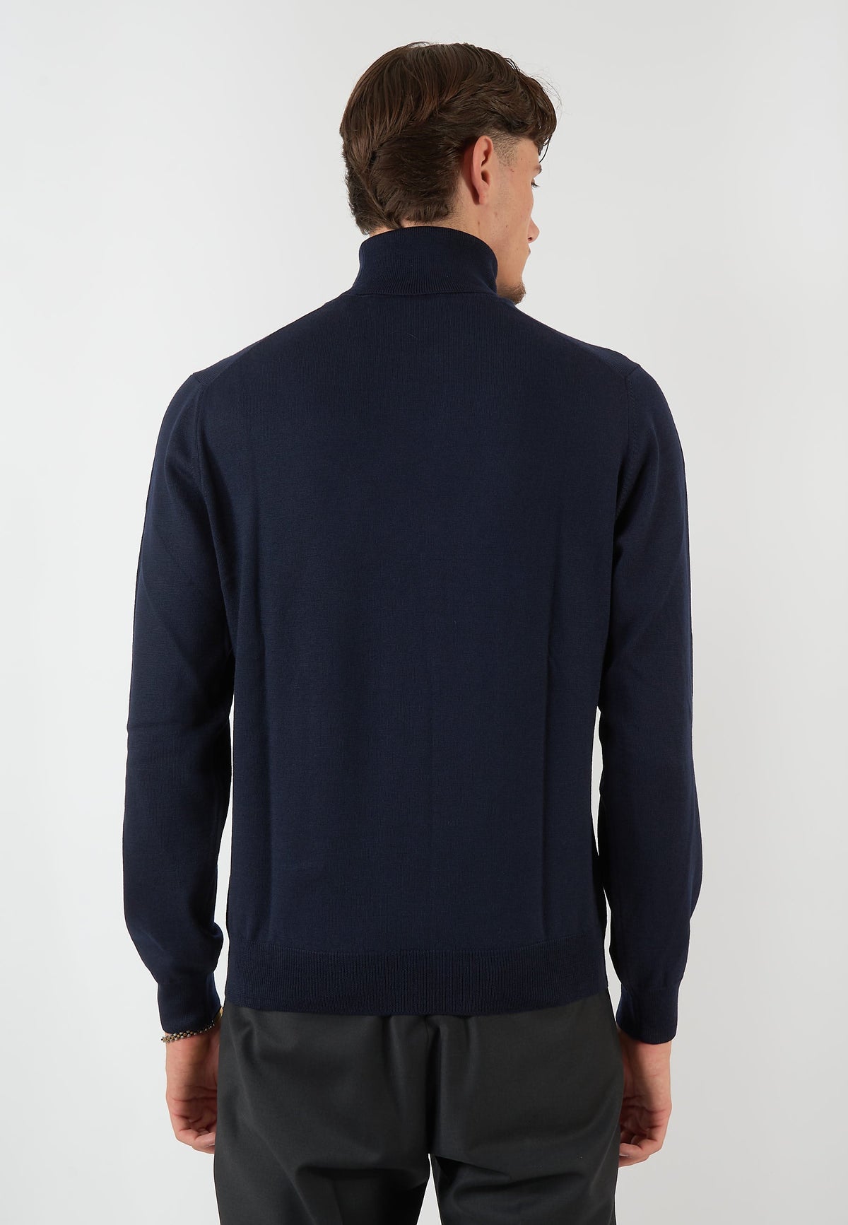 MAGLIA COLLO ALTO BLU