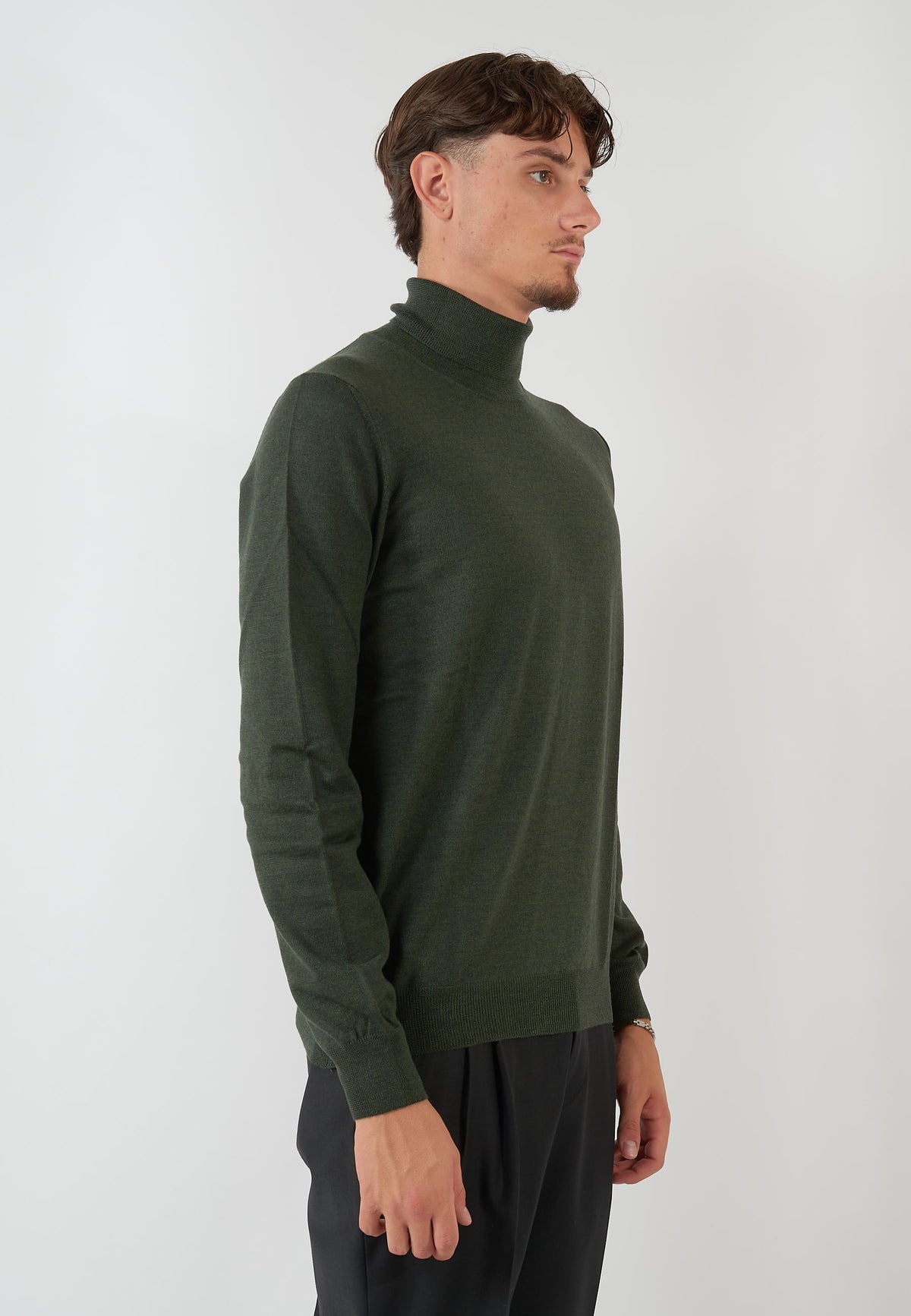 MAGLIA COLLO ALTO VERDE BOSCO