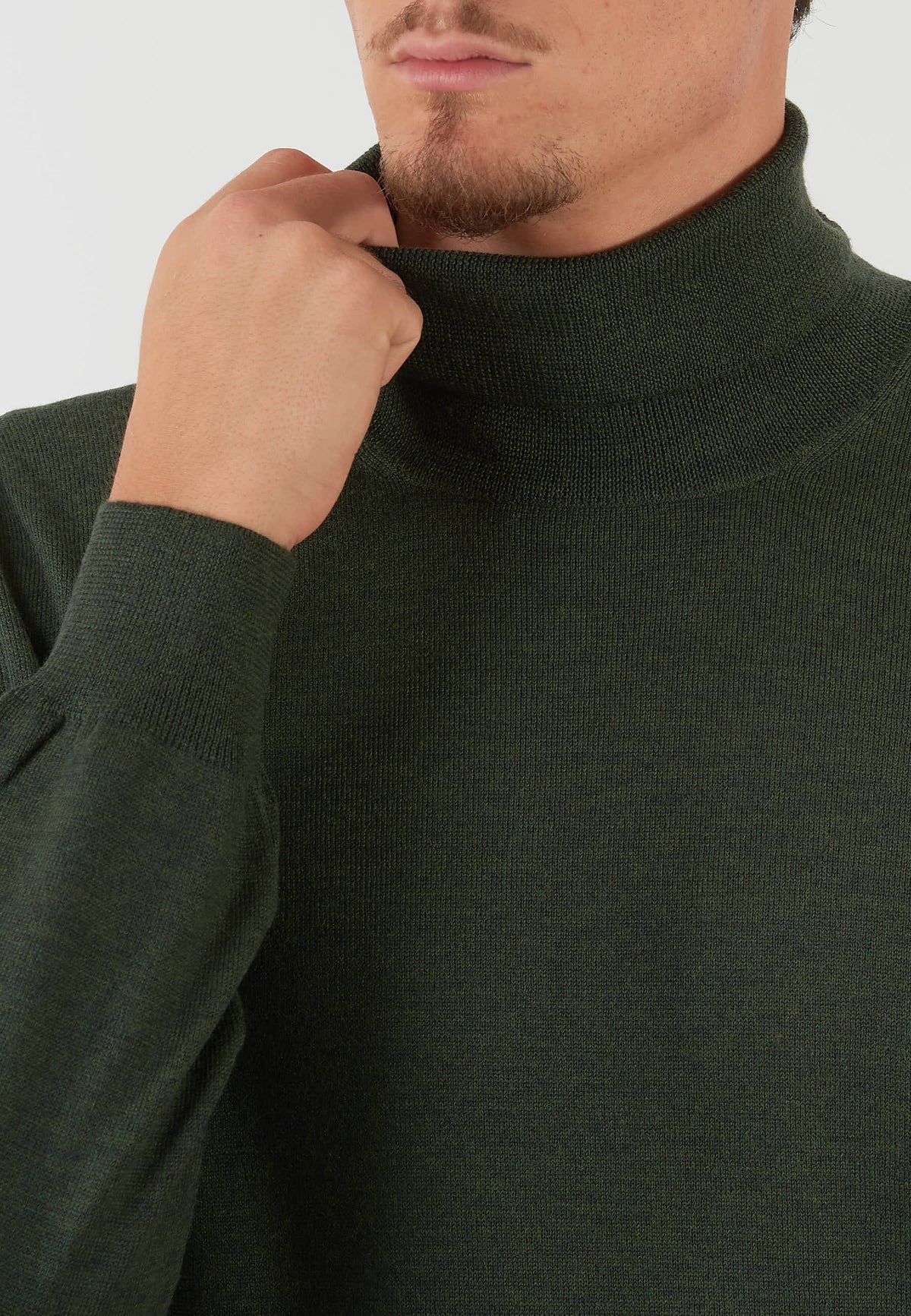 MAGLIA COLLO ALTO VERDE BOSCO