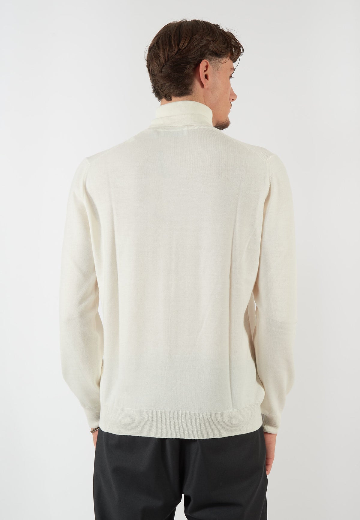 MAGLIA COLLO ALTO PANNA