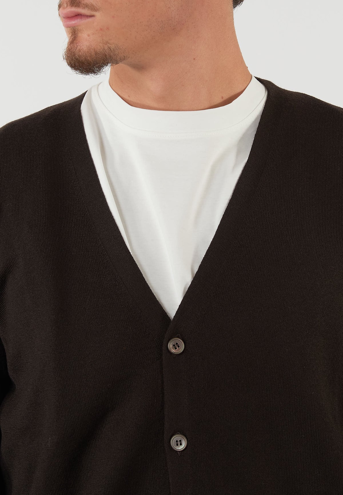 CARDIGAN MARRONE
