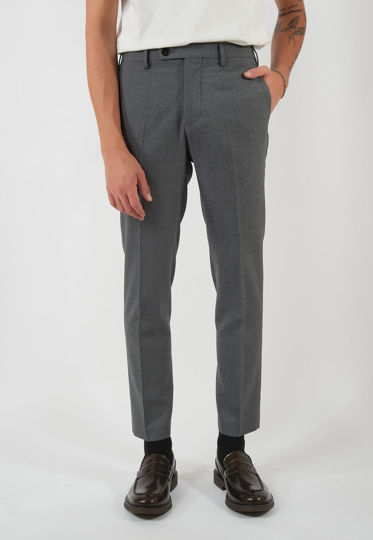PANTALONE BRAD ONE MORE SIZE GRIGIO