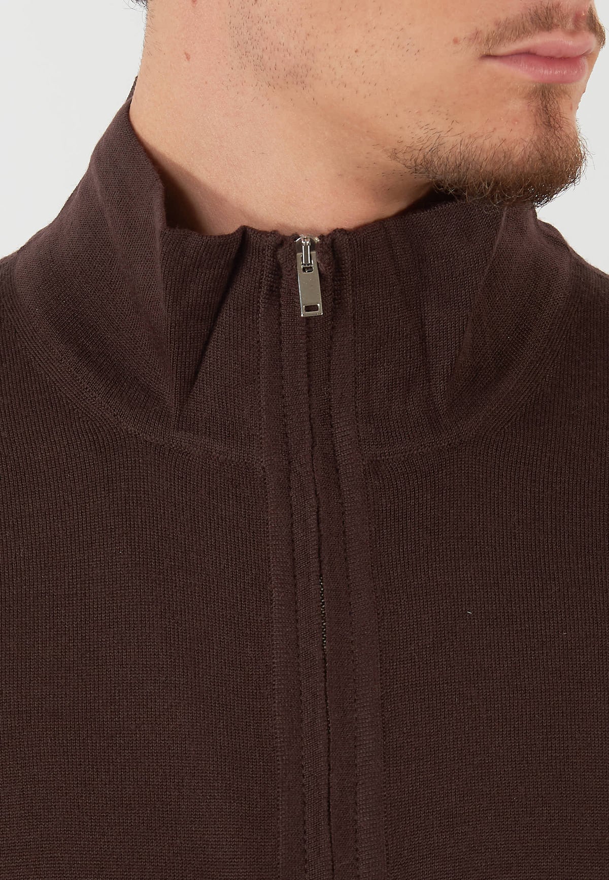 MAGLIA BLOUSON MARRONE
