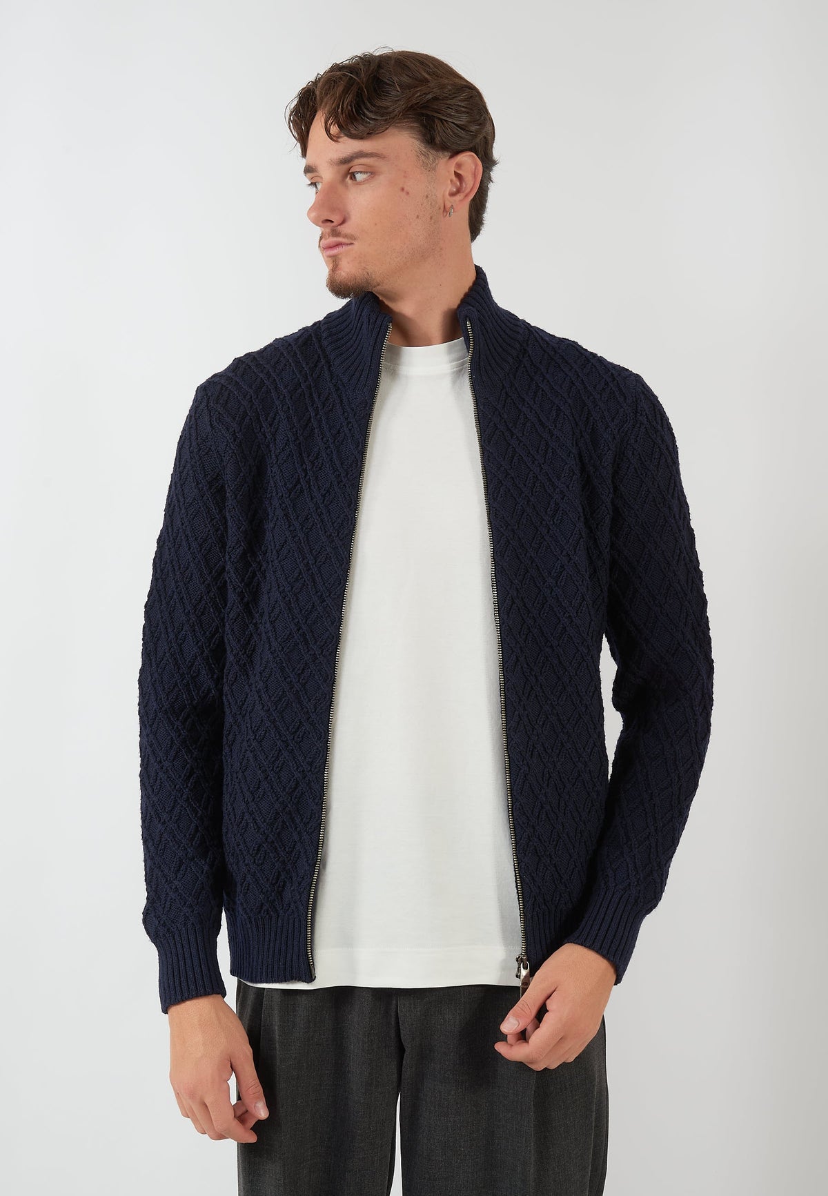 MAGLIONE BLOUSON BLU