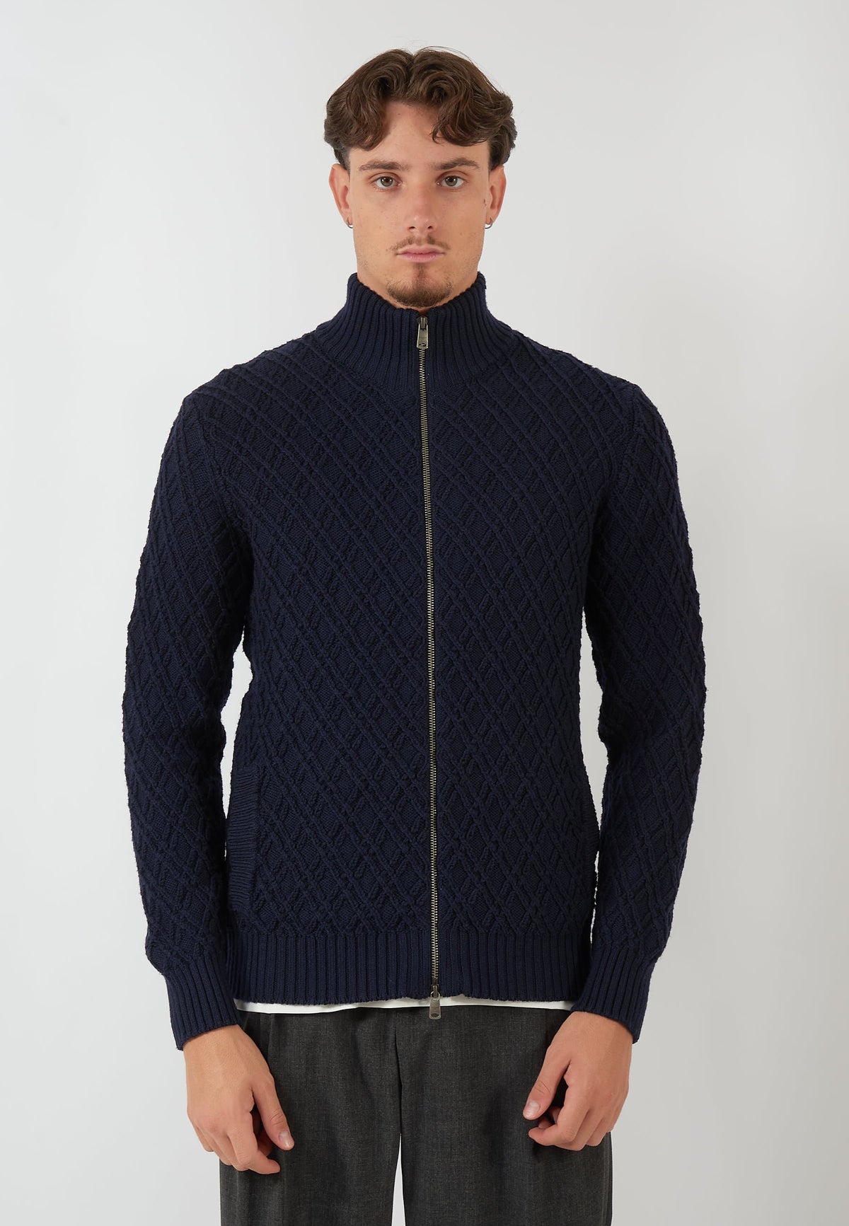 MAGLIONE BLOUSON BLU