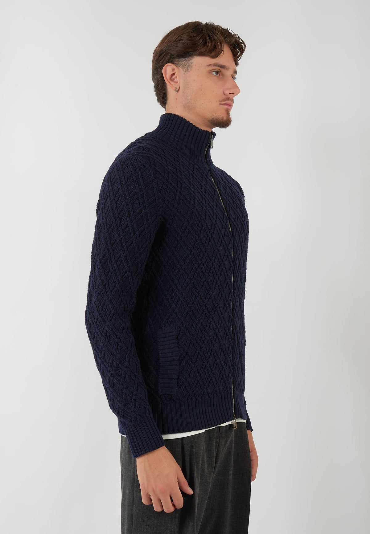 MAGLIONE BLOUSON BLU