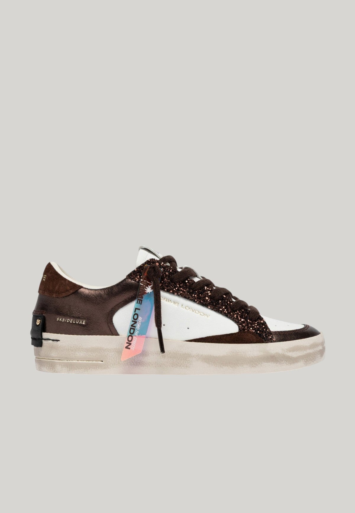 SNEAKERS DELUXE BIANCHE CON DETTAGLI BRONZO