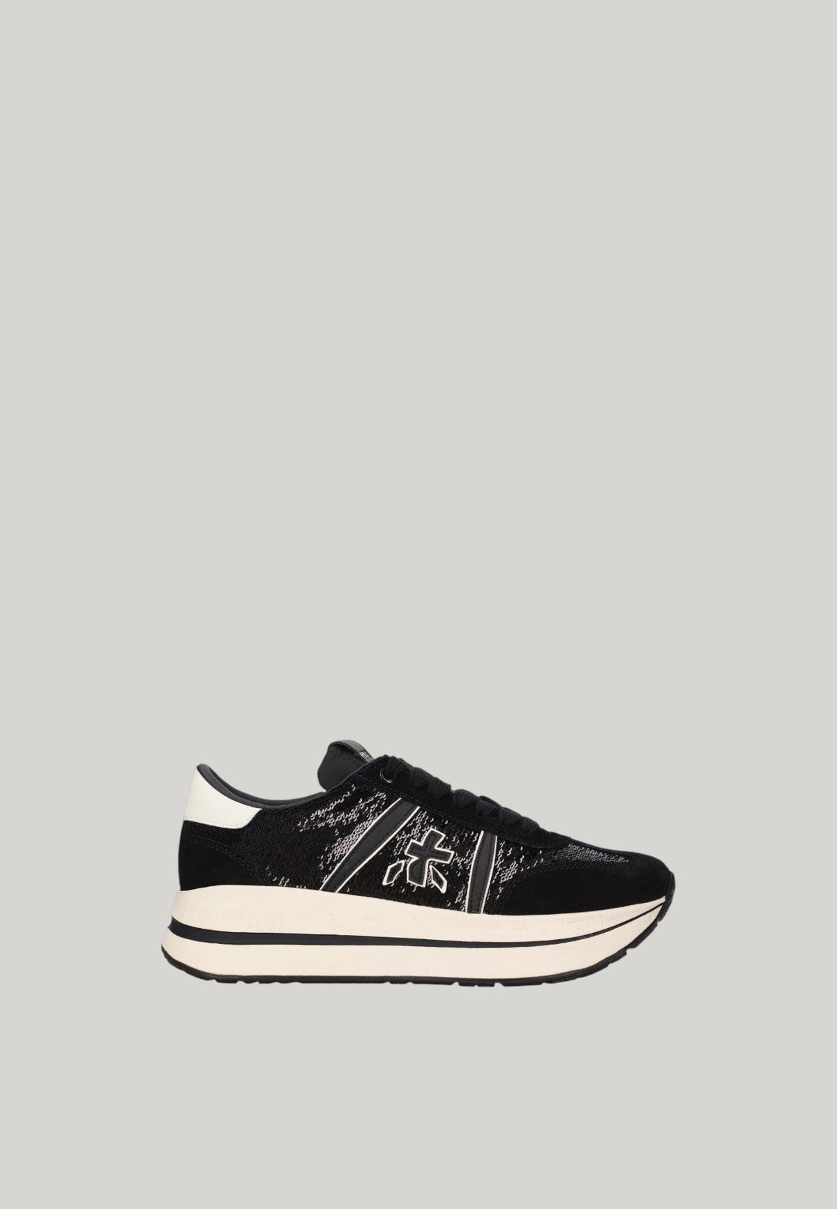 SNEAKERS BETHCOIN 8504 NERE CON PAILLETTES